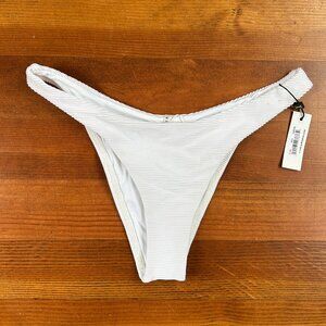 NWT Vitamin A White Ribbed Bikini Bottom